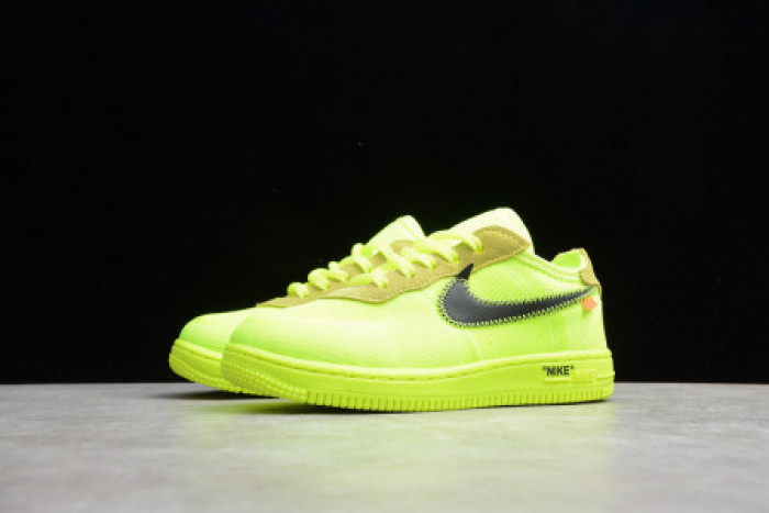 AIR FORCE 1 TD X OFF WHITE VOLT HYPER JADE CONE TODDLER BV0853-700