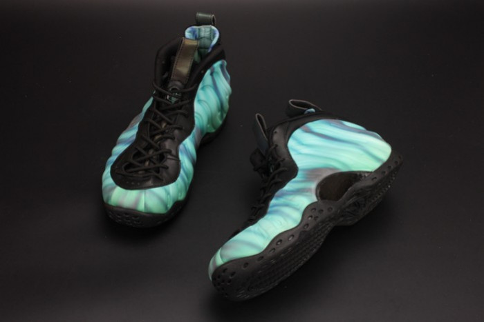 nike air foamposite one “N0*Hern lights” black/green mens 840559-001