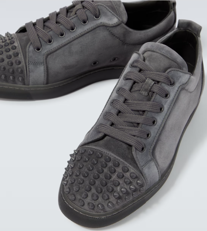 Ch**an louboutin l0*is junior spikes suede sneakers